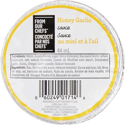 From Our Chefs Honey Garlic Dipping Sauce 44 ml, $2.25/100ml