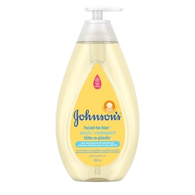 Johnsons TÊTE-O-PIEDS Nettoyant pour bébés 800 ml, 1,25 $/100ml