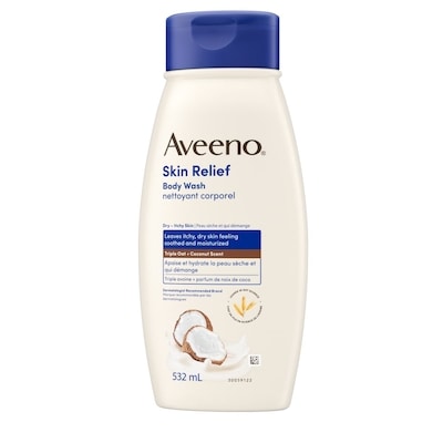 nettoyant corporel apaisant au parfum de noix de coco, pour peau sensible
