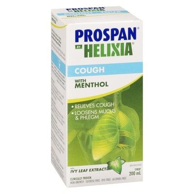Helixia Prospan Syrup Cough with Menthol 200 ml, $9.00/100ml