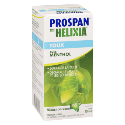 Helixia Sirop pour la toux Prospan avec menthol 200 ml, 8,50 $/100ml