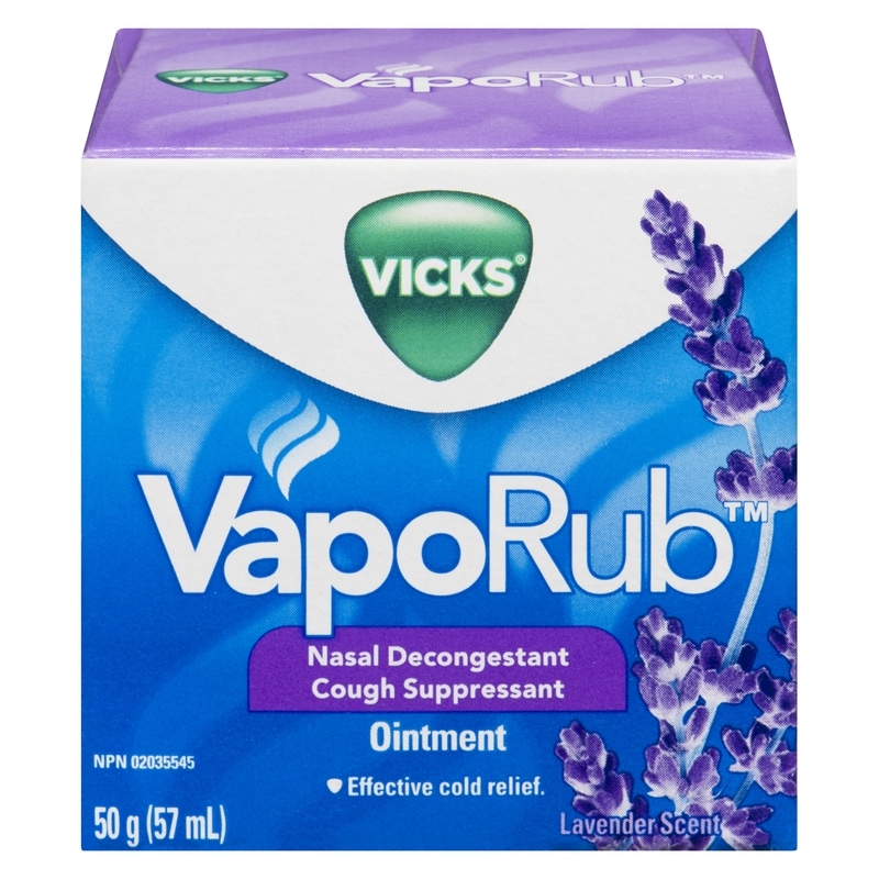 Vaporub Nasal Decongestant Cough Suppressant Ointment, Lavender Scent