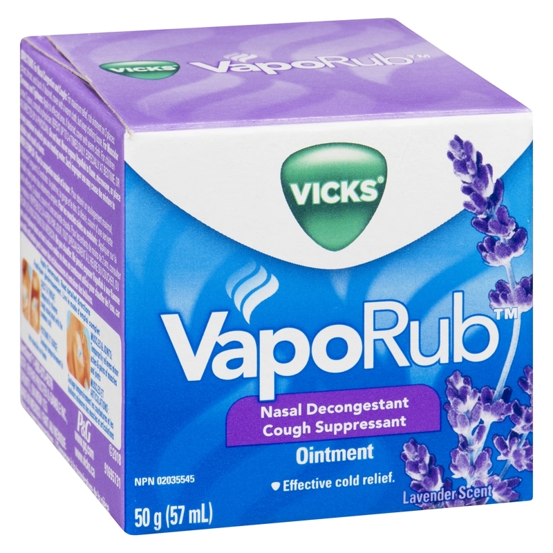 Vaporub Nasal Decongestant Cough Suppressant Ointment, Lavender Scent