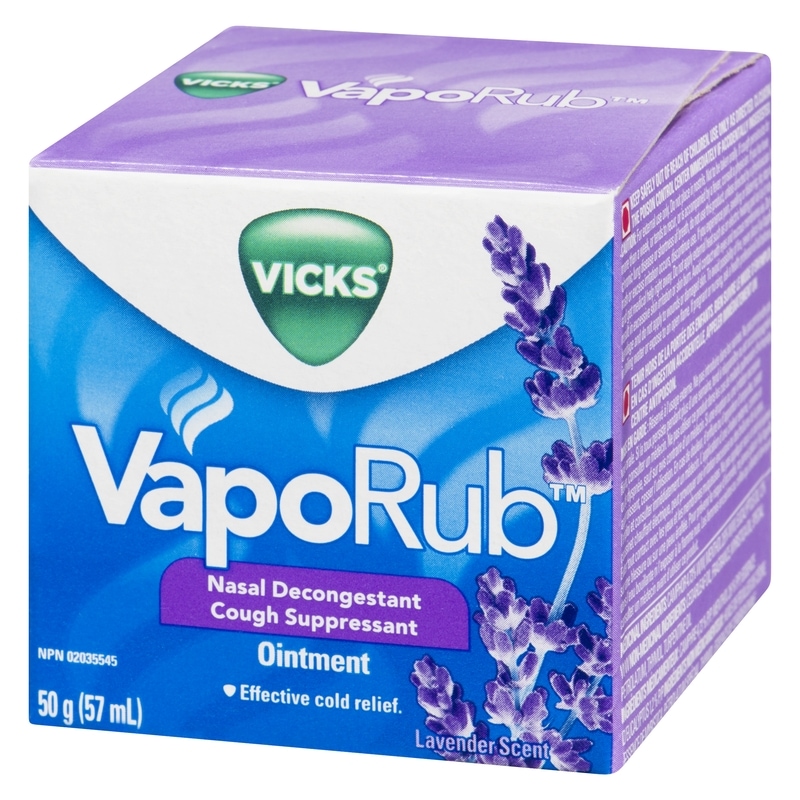 Vaporub Nasal Decongestant Cough Suppressant Ointment, Lavender Scent