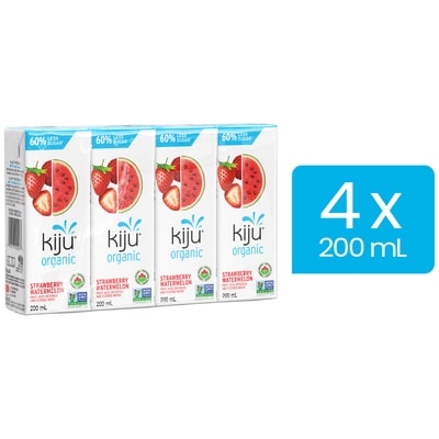 Kiju Organic Strawberry Watermelon Juice Boxes 4x200.0 ml, $0.62/100ml