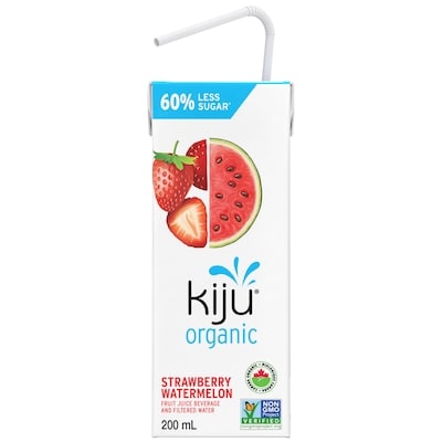 60% Less Sugar Organic Strawberry Watermelon Juice Boxes