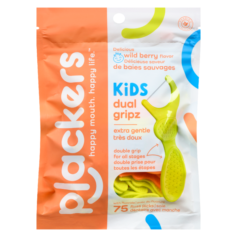 Dental Flossers With Fluoride Fruit Smoothie Swirl