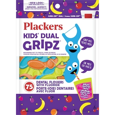 Plackers Dental Flossers With Fluoride Fruit Smoothie Swirl 75 ea, $0.04/1ea