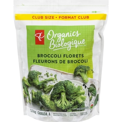 PC Biologique Fleurons De Brocoli Format Club 1.5 kg, 0,90 $/100g