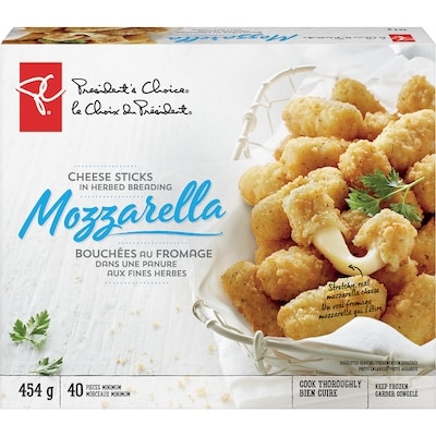 President's Choice Mozzarella Cheese Sticks 454 g, $2.42/100g