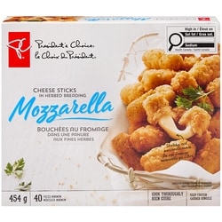 President's Choice Mozzarella Cheese Sticks 454 g, $2.20/100g