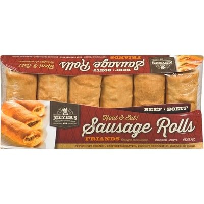 Meyer's Beef Sausage Rolls 630 g, $1.67/100g