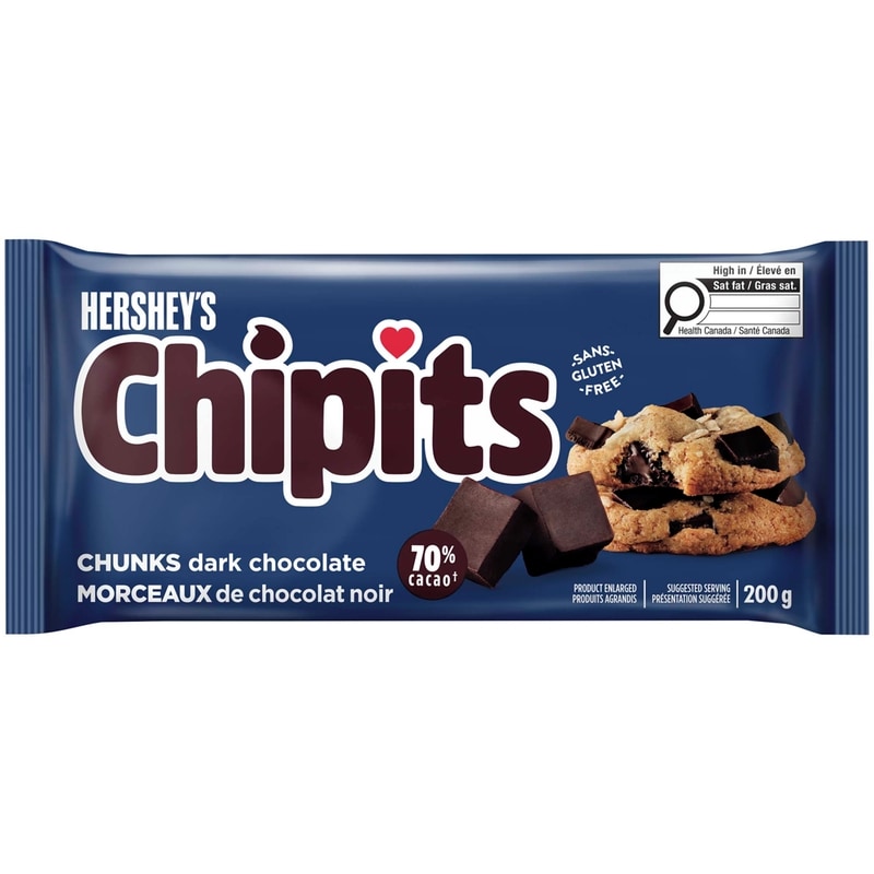 Chipits 70% Dark Chocolate Chunks, 200G
