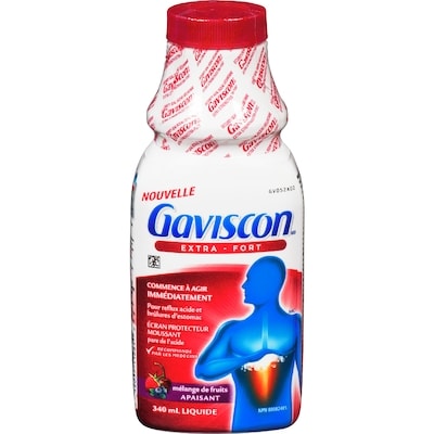 Gaviscon Extra-fort, mélange de fruits 340 ml, 6,03 $/100ml