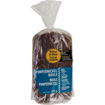 null Miche de pumpernickel 675 g, 0,64 $/100g