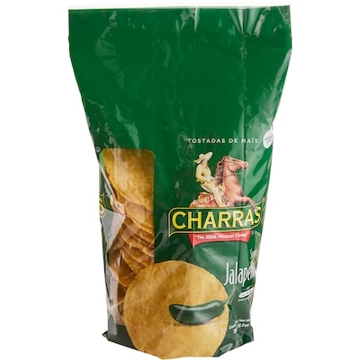 Charras Corn Tostadas Jalapeño Flavor With Sea Salt 350 g, $1.03/100g