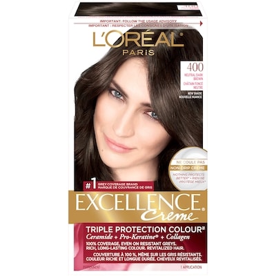 L'Oreal Paris Excellence Creme, 400 Natural Dark Brown 1 ea, $13.00/1ea