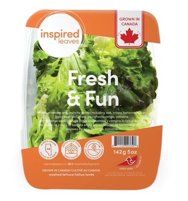 Inspired Leaves Washed Lettuce Fresh & Fun 142 g, $4.23/100g