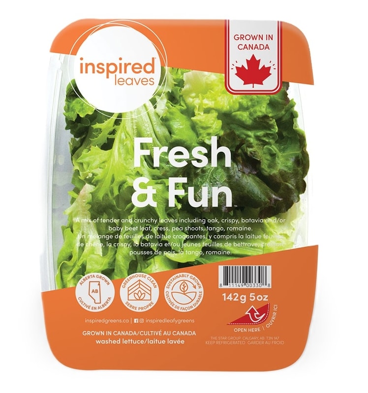 Inspired Leaves Washed Lettuce Fresh & Fun - 142 g | Your