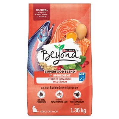 Purina Beyond Simply Salmon & Whole Brown Rice Recipe, Dry Cat Food 1.36 kg, $1.10/100g