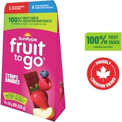 SunRype Fruit To Go 100% Fruit Snack Pack 126 g, $3.97/100g