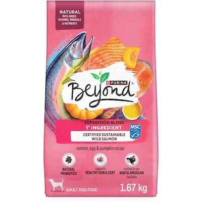 Purina Beyond Superfood Blend Wild Caught Salmon, Egg & Pumpkin Recipe, Dry Dog Food 1.67 kg, $0.90/100g