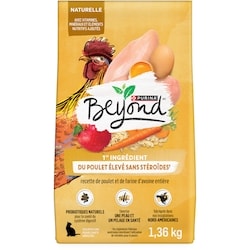Purina Beyond Simply Recette de Poulet Élevé dans une Ferme et de Farine d'Avoine Entière, Nourriture Sèche pour Chats 1,36 kg 1.36 kg, 1,21 $/100g