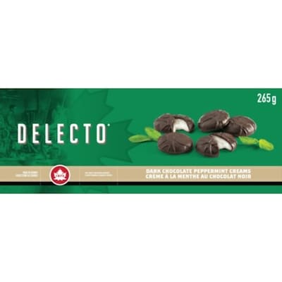 Ganong Delecto Dark Chocolate Peppermint Creams 265 g, $3.39/100g