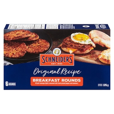 Schneiders Original Recipe Breakfast Sausage Rounds 375 g, $2.40/100g