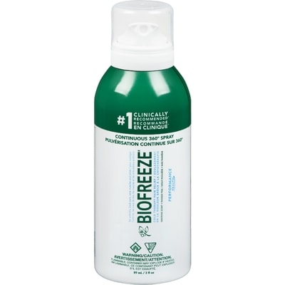 Biofreeze Vaporisateur en continu pour soulagement de la douleur Cold Therapy 360° 89 ml, 15,72 $/100ml
