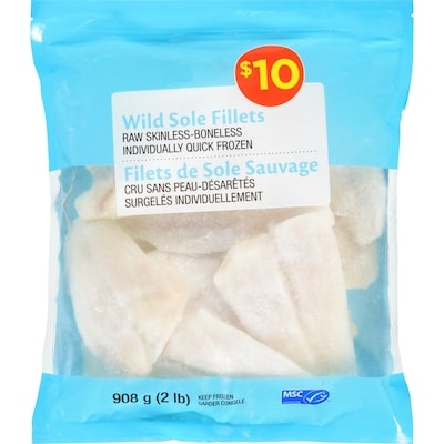 null Wild Sole Fillets 907 g, $1.10/100g