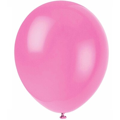 Ballons en latex de 12 po, 10 ct - rose bonbon