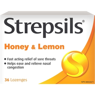 Strepsils Miel et citron 36 ea, 0,31 $/1ch