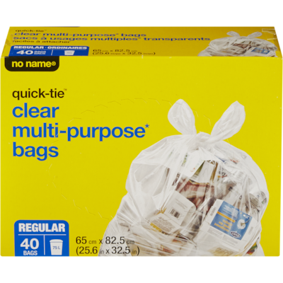 No Name Quick-Tie Regular Multi-purpose Clear Bags 40 ea, $0.23/1ea