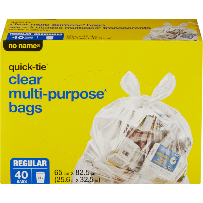 Quick-Tie Regular Multi-purpose Clear Bags
