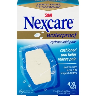 Nexcare Hydrocolloid Pads Waterproof XL Pads 4 ea, $3.12/1ea