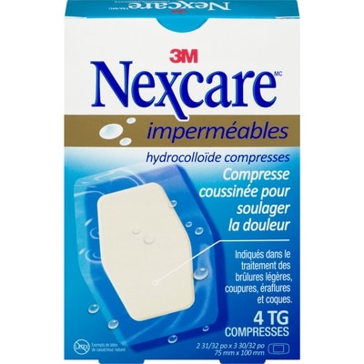 Nexcare Pansements hydrocolloïdes imperméables TG 4 ea, 3,12 $/1ch