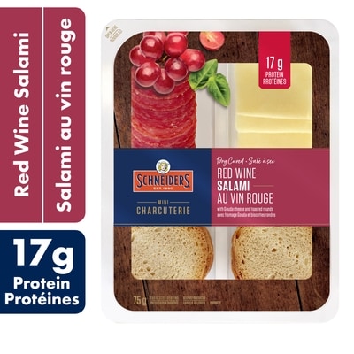 Schneiders Dry Cured Red Wine Salami Snack Kit 75 g, $6.65/100g