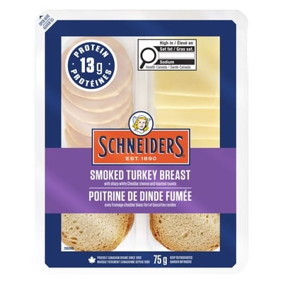 Schneiders Trousse-collation - Poitrine de dinde fumée aux bois durs 75 g, 6,00 $/100g