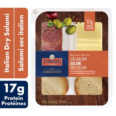 Schneiders Dry Cured Italian Dry Salami Snack Kit 75 g, $4.00/100g