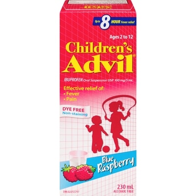 Advil Suspension Blue Raspberry, Dye-Free 230 ml, $8.26/100ml