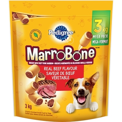 Pedigree Gâteries pour chiens adultes Marrobone saveur de bœuf véritable 3 kg, 0,70 $/100g