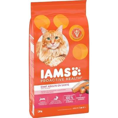 Nourriture sèche pour chats adultes IAMS PROACTIVE HEALTH Healthy Adult avec saumon, sac