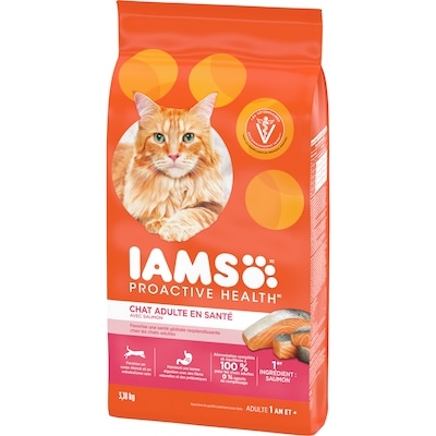 Nourriture sèche pour chats adultes IAMS PROACTIVE HEALTH Healthy Adult avec saumon, sac