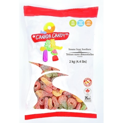 null Sour Soothers Candy $0.89/100g $4.04/1lb