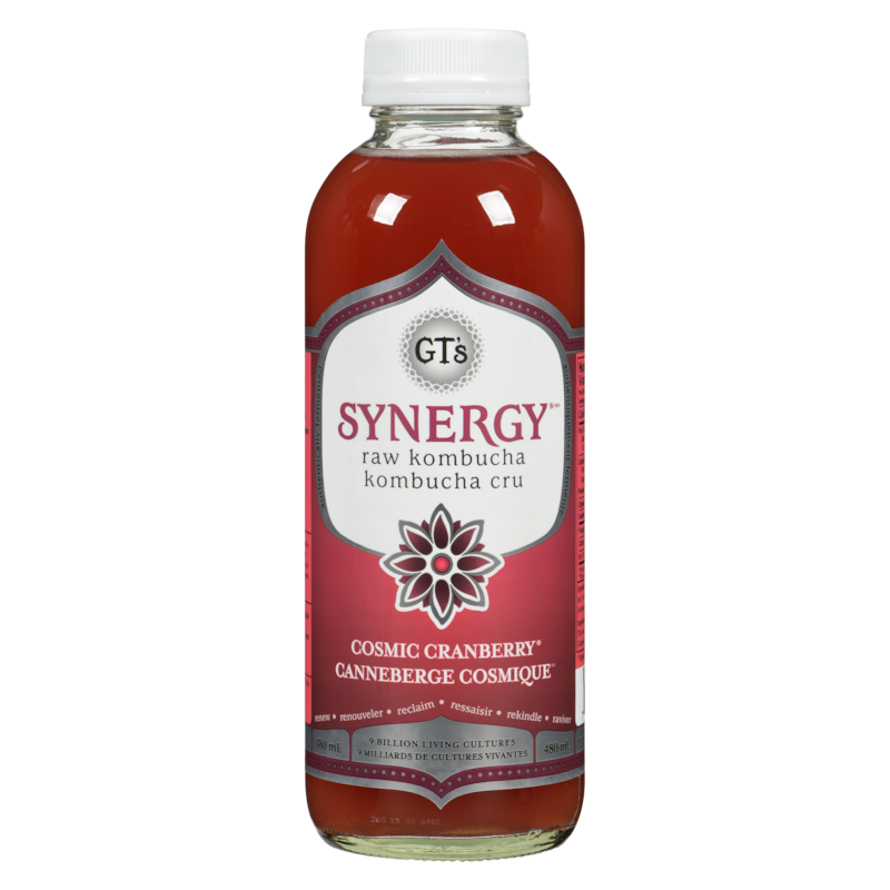 Synergy Kombucha Drink Organic & Raw Cosmic Cranberry