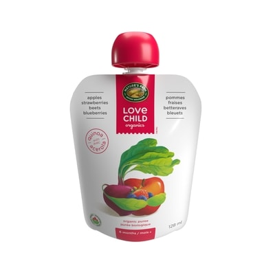 Love Child Organics Purée pommes 128 ml, 1,79 $/100ml