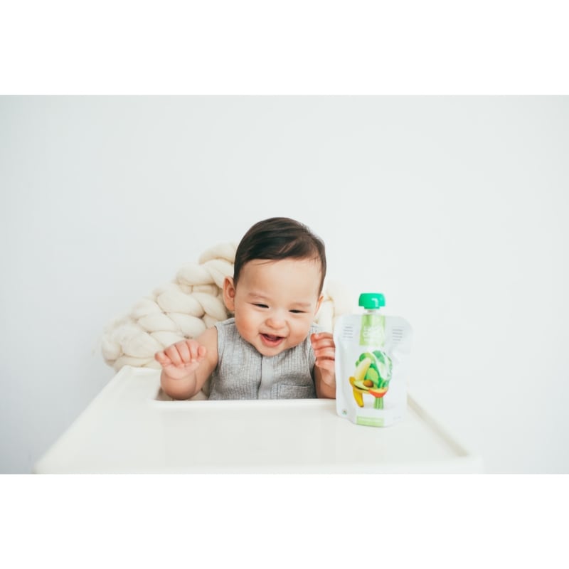 Organic Apples, Bananas, Spinach + Avocado Puree