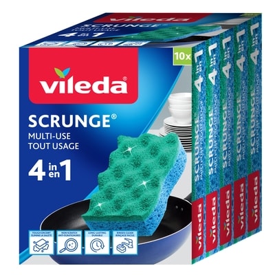 Vileda Scrunge Multi-Use Scrub Sponge 10 Pk 10 ea, $1.10/1ea
