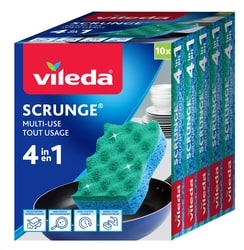Vileda Scrunge Multi-Use Scrub Sponge 10 Pk 10 ea, $1.10/1ea